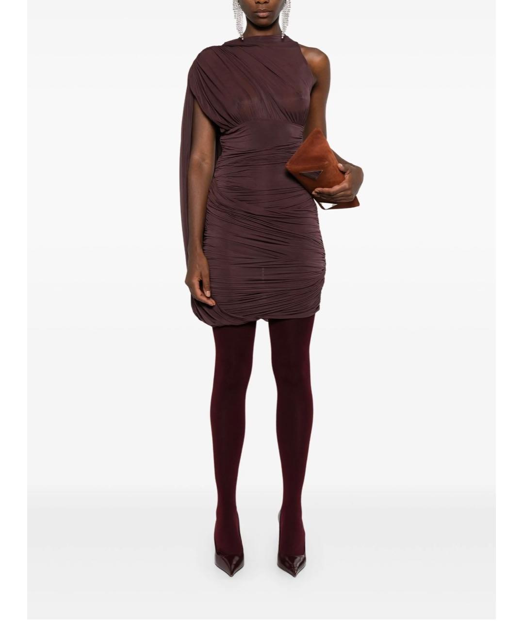 MAGDA BUTRYM Коричневое полиэстеровое коктейльное платье, фото 2