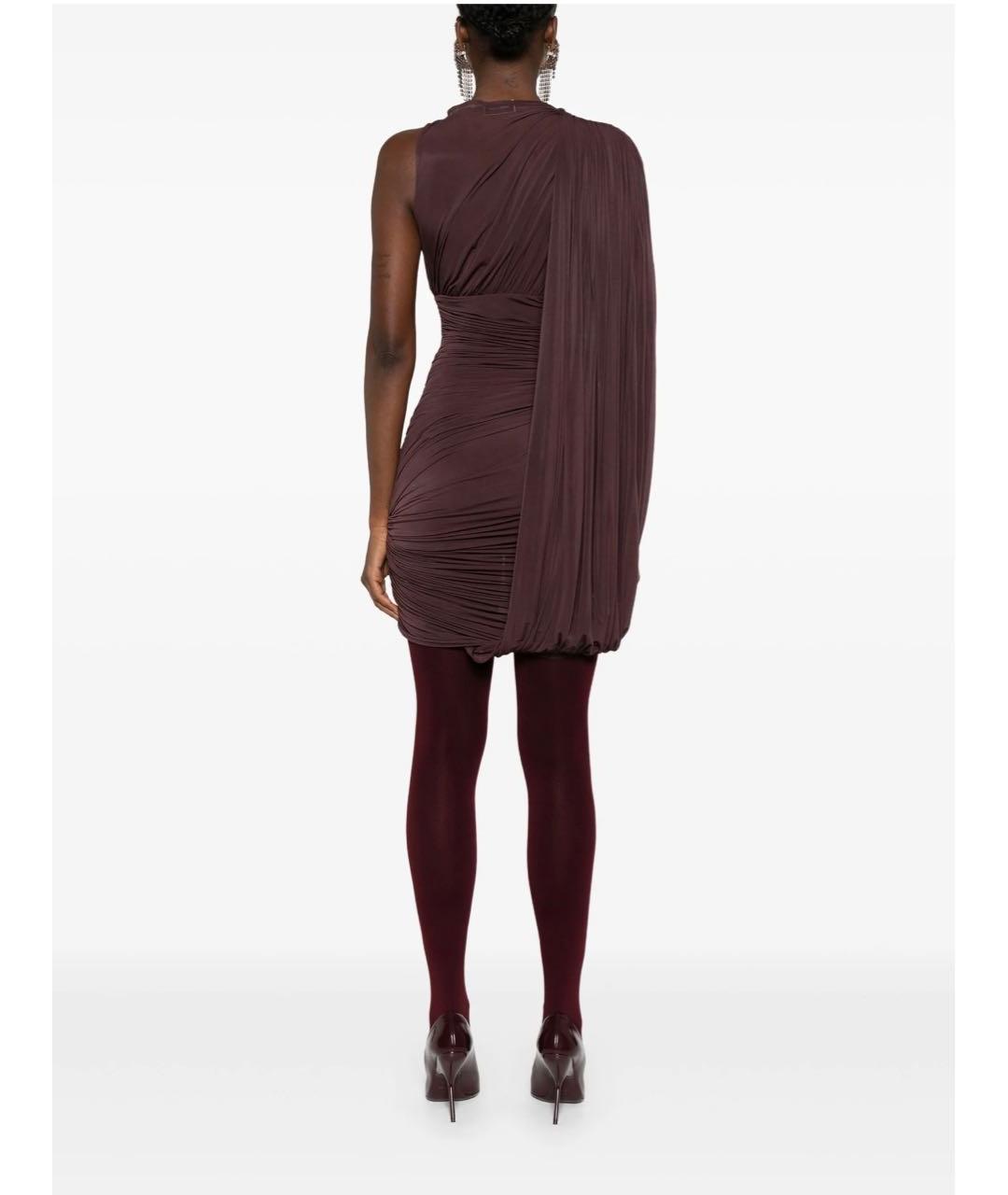 MAGDA BUTRYM Коричневое полиэстеровое коктейльное платье, фото 4