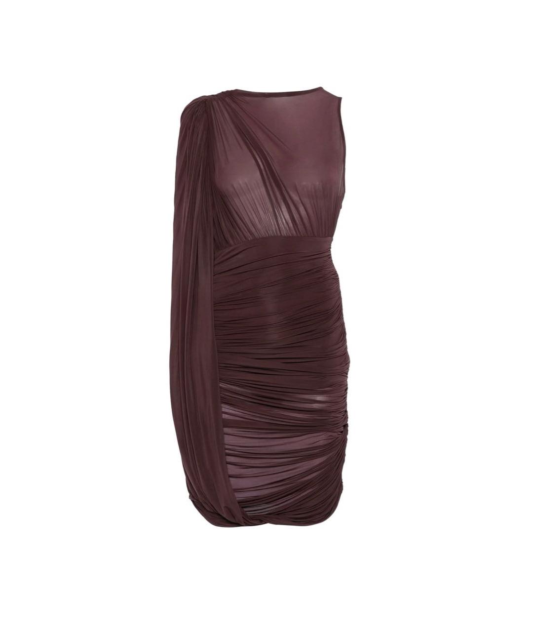 MAGDA BUTRYM Коричневое полиэстеровое коктейльное платье, фото 7