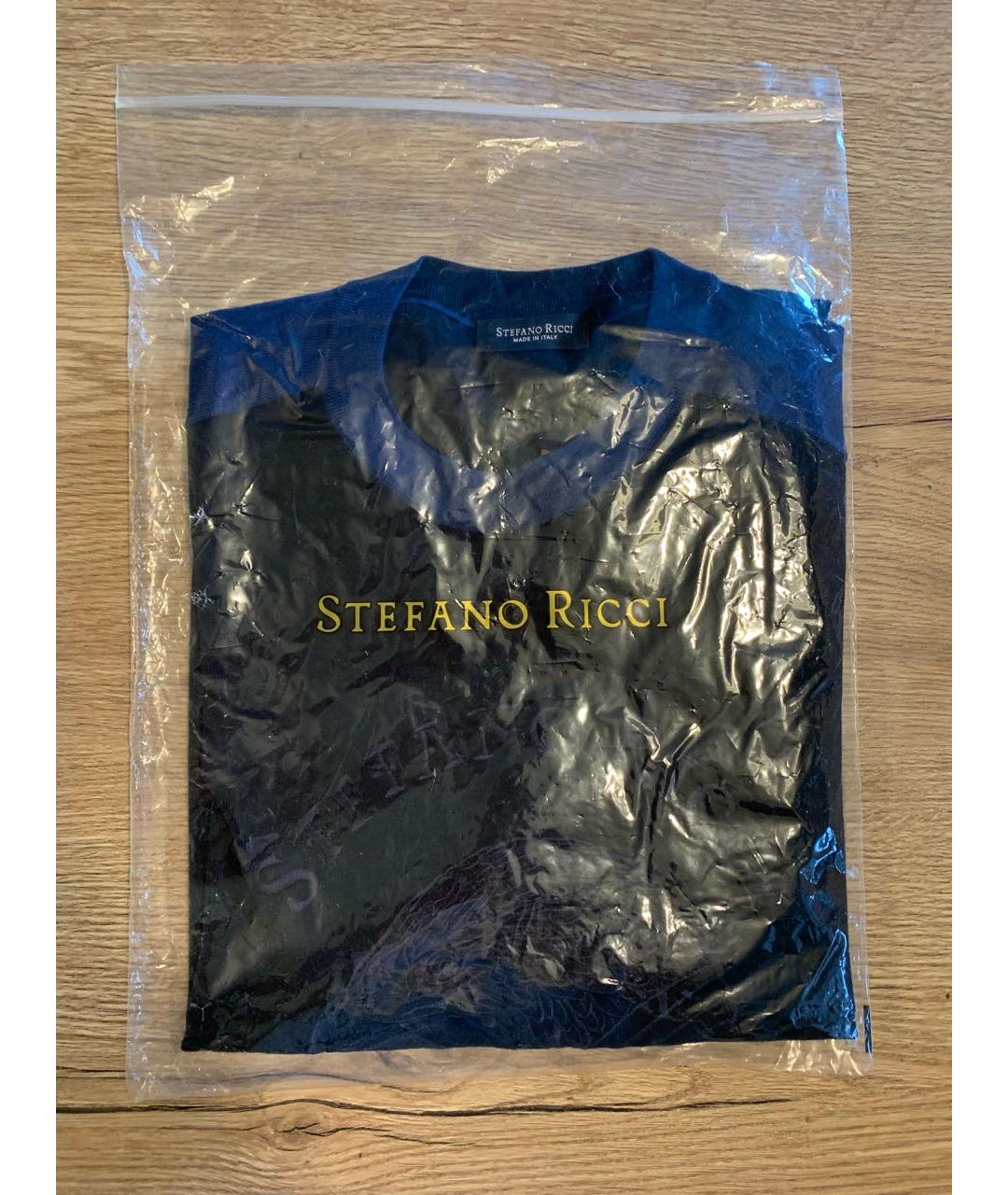 STEFANO RICCI Темно-синий шерстяной джемпер / свитер, фото 8