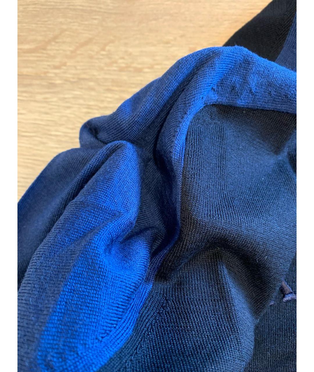 STEFANO RICCI Темно-синий шерстяной джемпер / свитер, фото 5