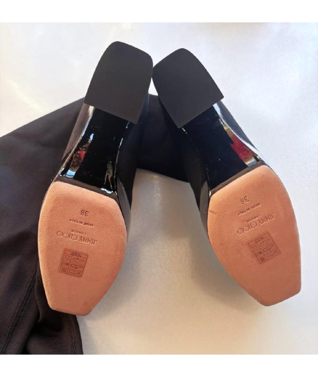 JIMMY CHOO Черные текстильные ботфорты, фото 7