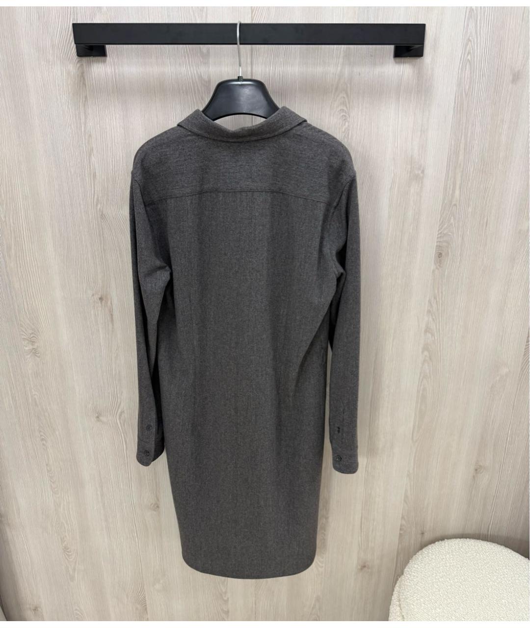 RALPH LAUREN Антрацитовое шерстяное повседневное платье, фото 2