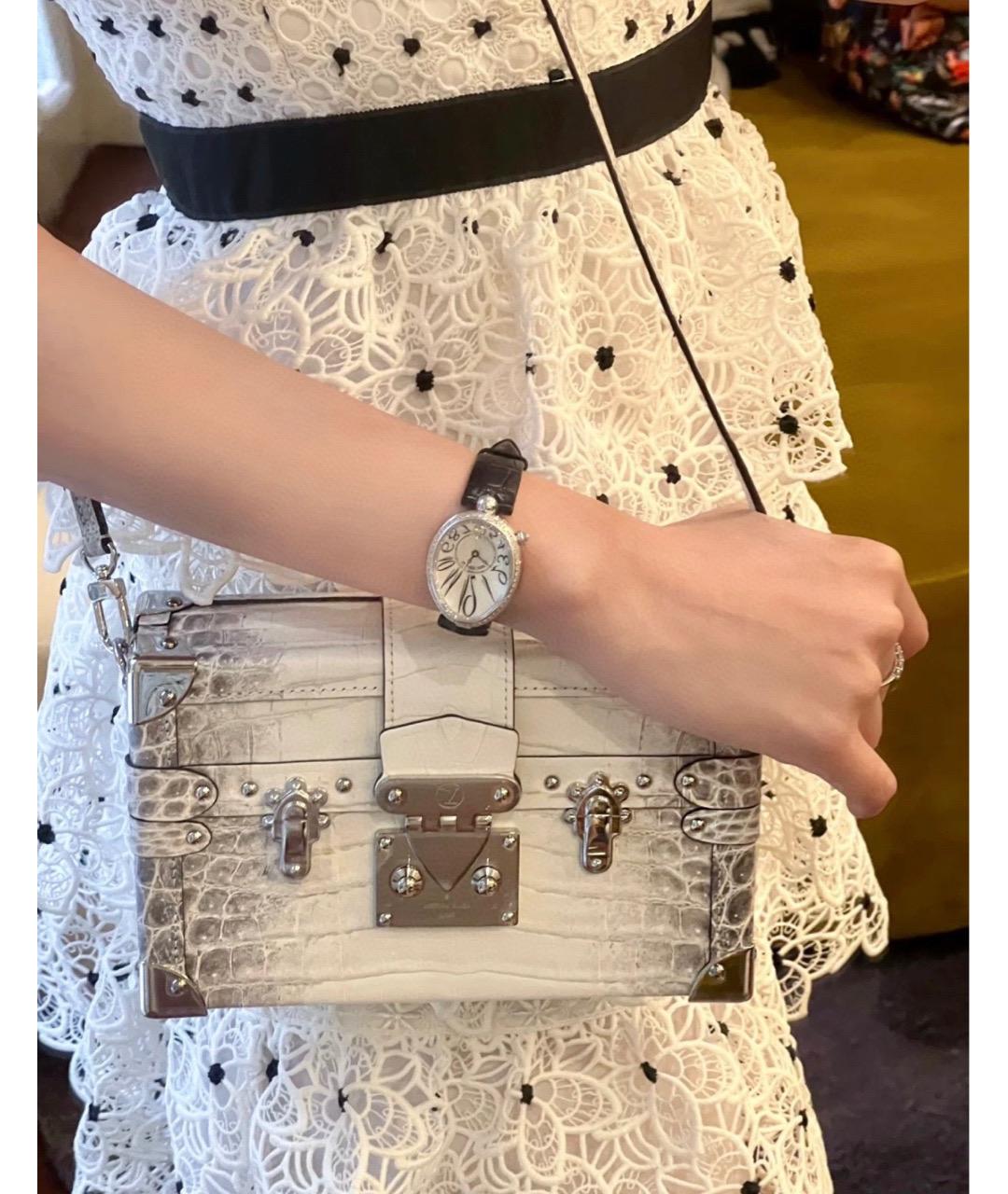 LOUIS VUITTON Серая кожаная сумка через плечо, фото 6