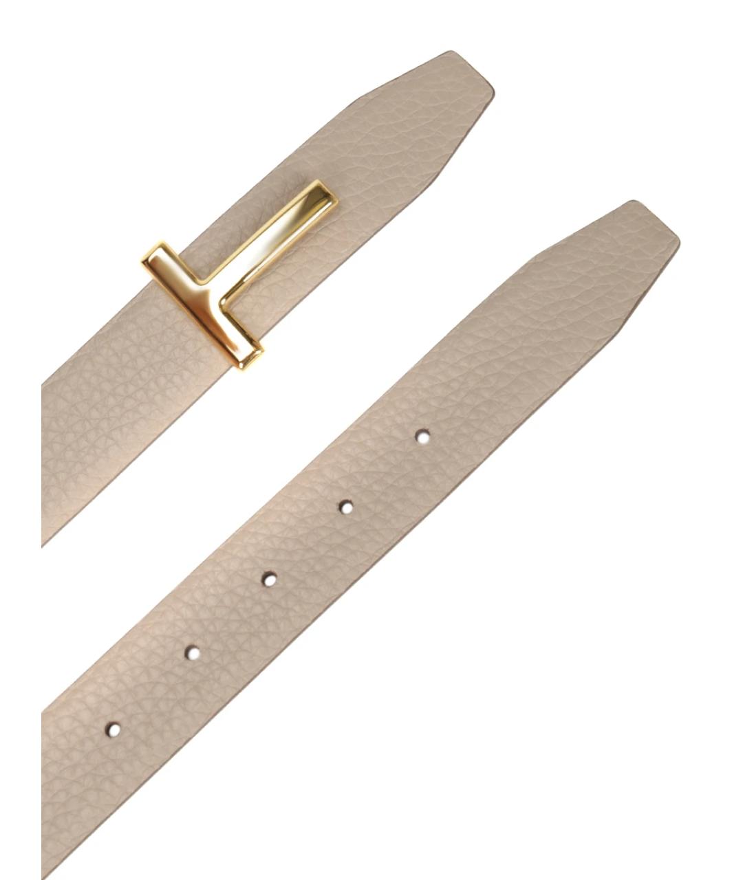 TOM FORD Бежевый кожаный ремень, фото 3