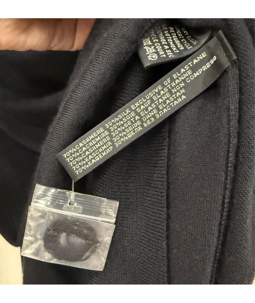 RALPH LAUREN Черное кашемировое повседневное платье, фото 4