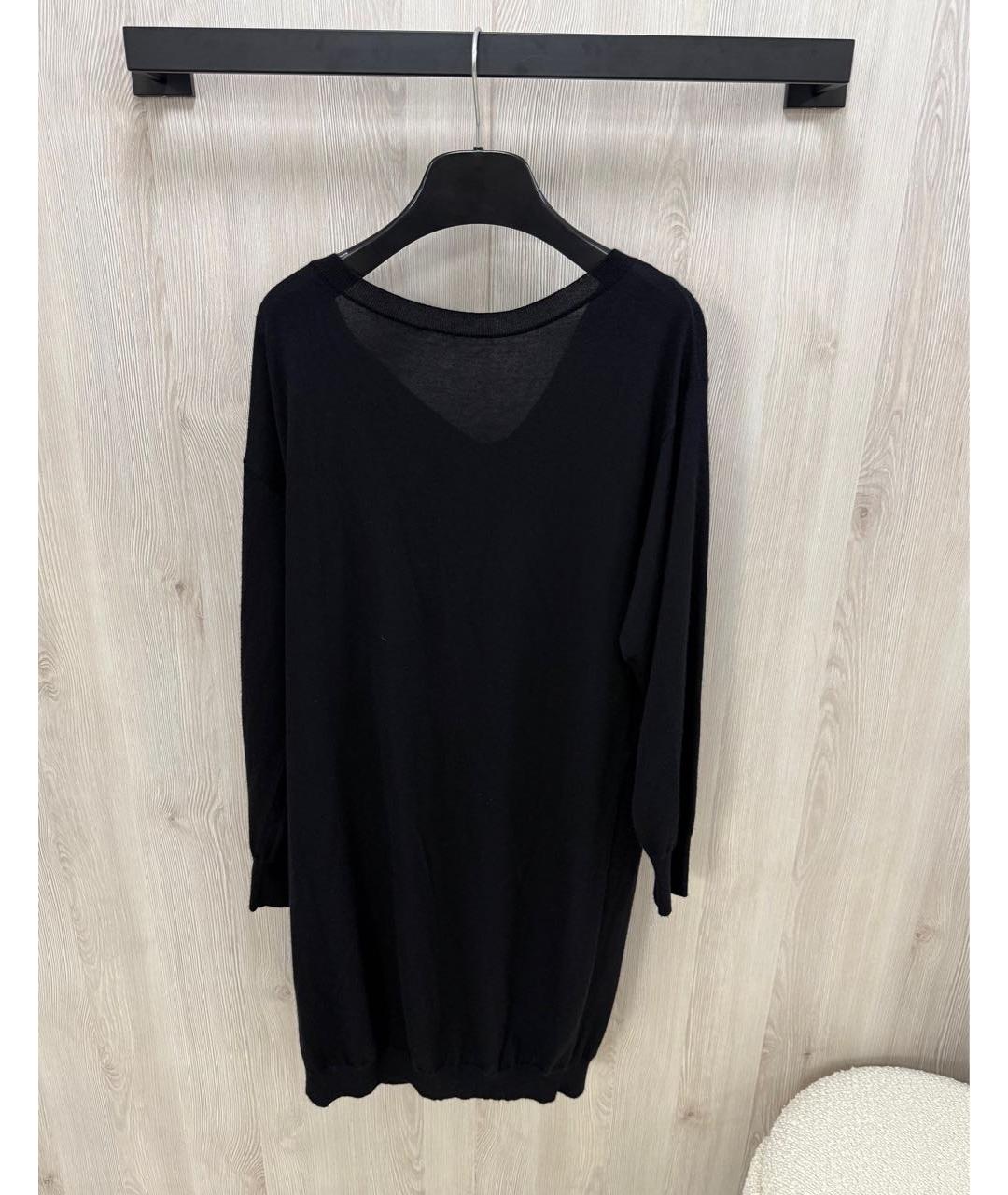 RALPH LAUREN Черное кашемировое повседневное платье, фото 6