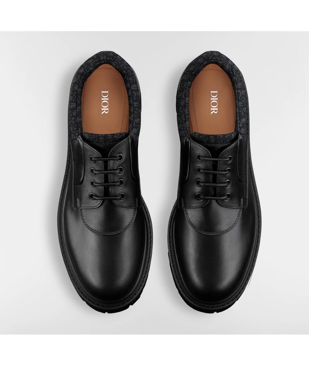 CHRISTIAN DIOR Черные кожаные низкие ботинки, фото 4