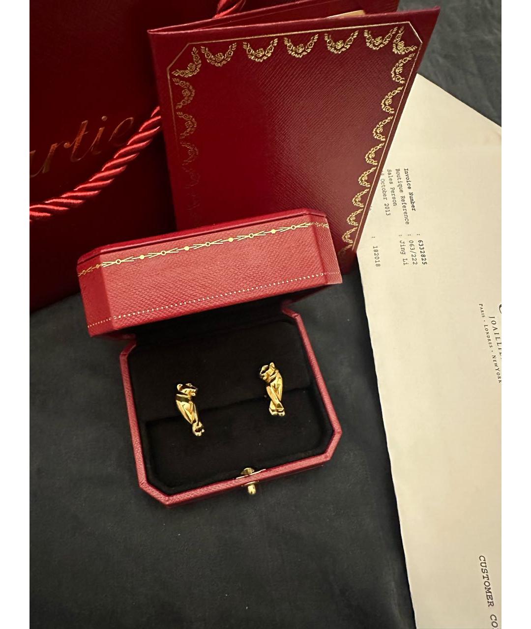 CARTIER Желтые серьги из желтого золота, фото 2