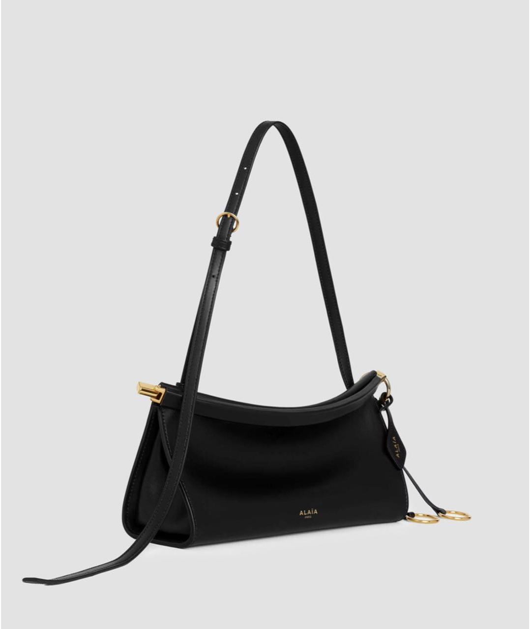 ALAIA Черная кожаная сумка через плечо, фото 4