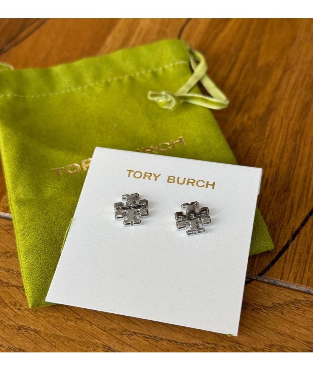 TORY BURCH Серебряные металлические серьги, фото 2