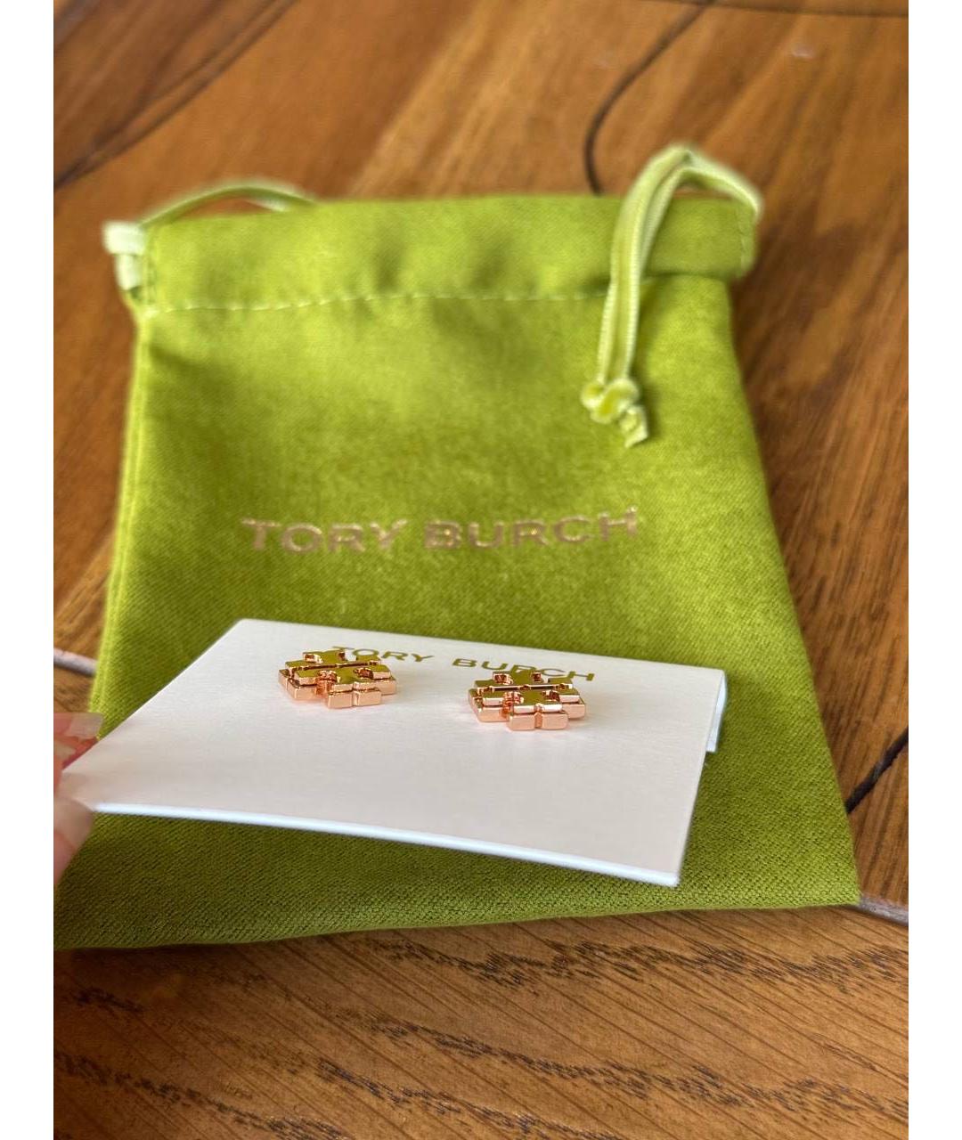 TORY BURCH Золотые металлические серьги, фото 3