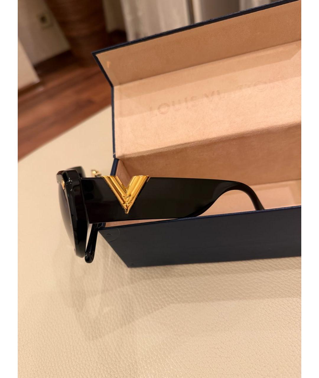 LOUIS VUITTON Черные пластиковые солнцезащитные очки, фото 3
