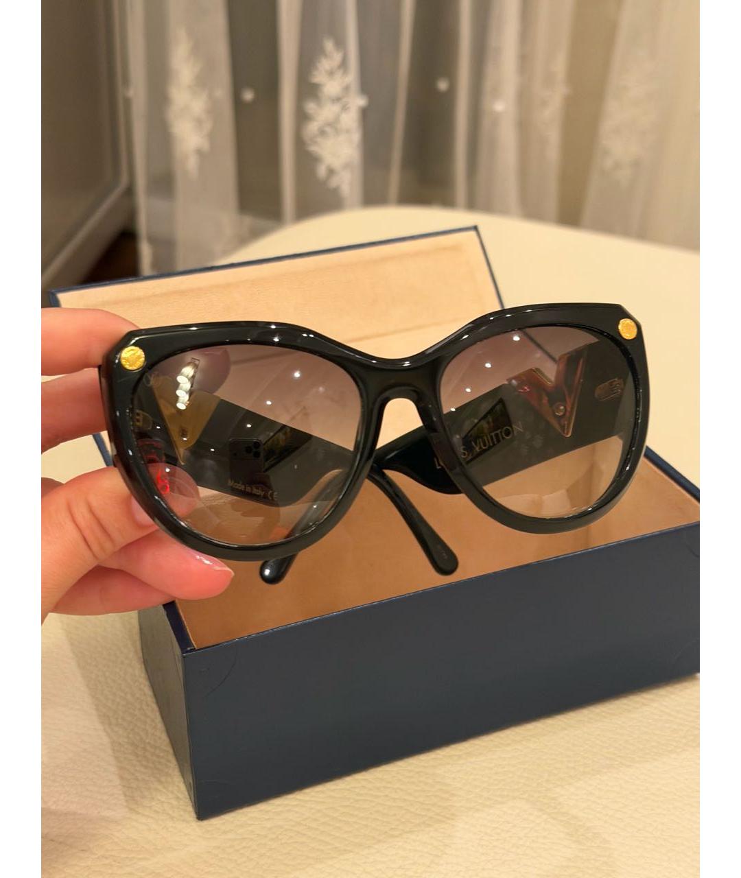 LOUIS VUITTON Черные пластиковые солнцезащитные очки, фото 5