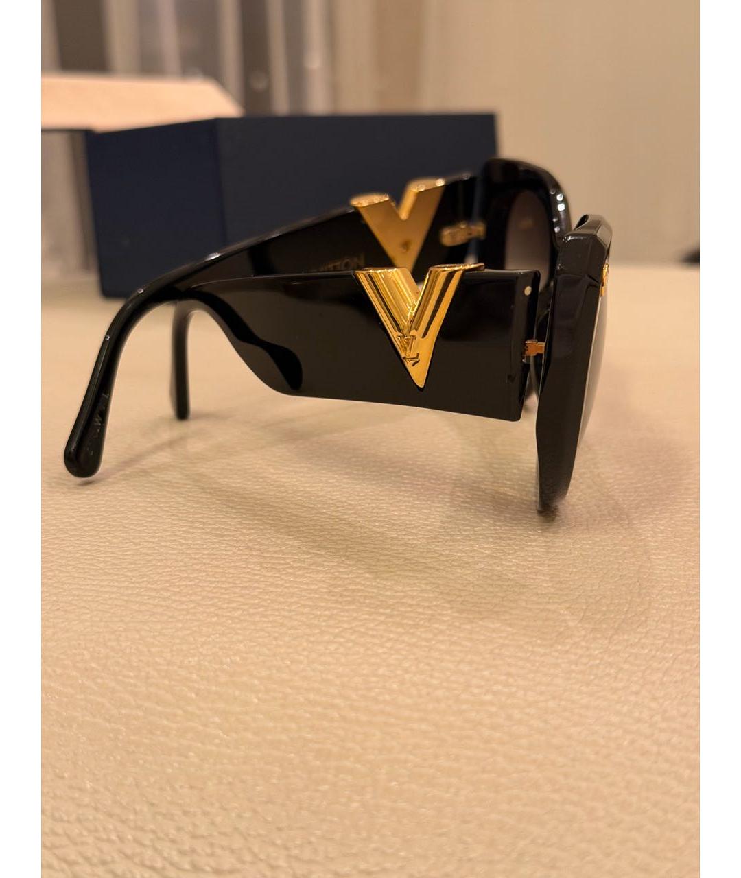 LOUIS VUITTON Черные пластиковые солнцезащитные очки, фото 2