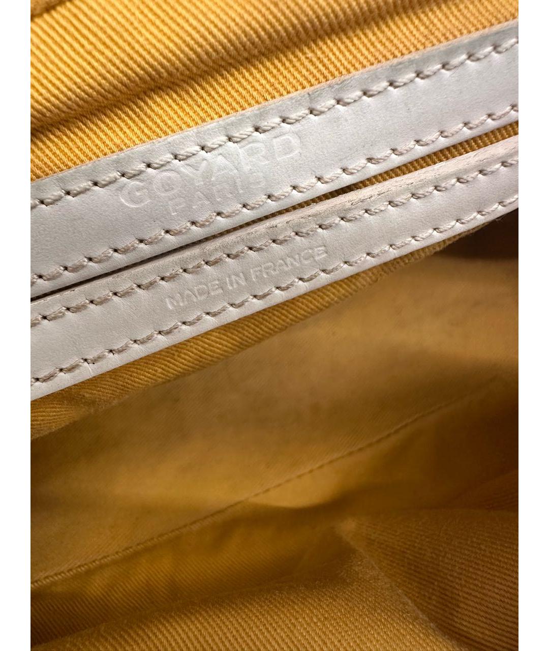 GOYARD Белая кожаная сумка на плечо, фото 6