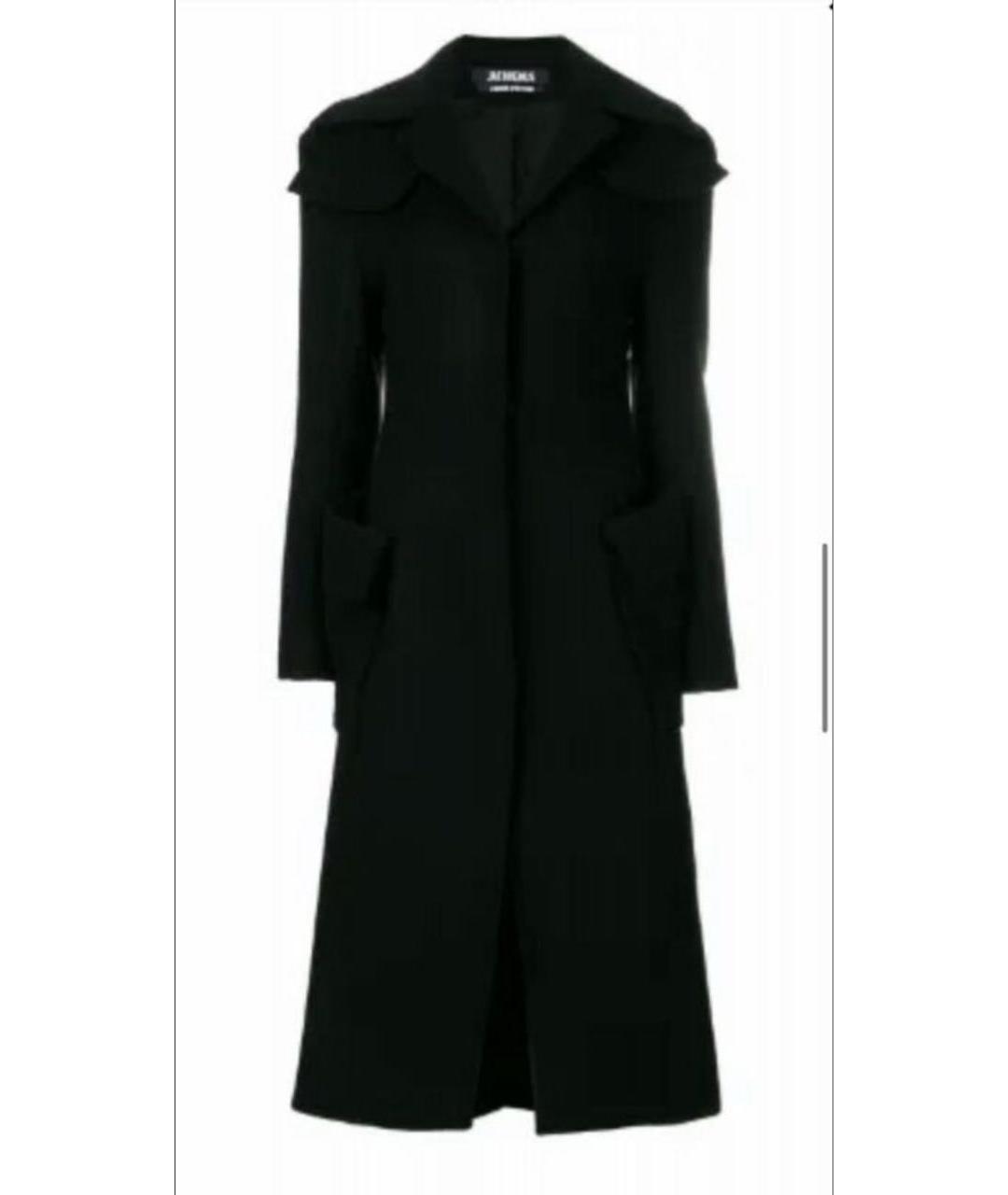 JACQUEMUS Черное шерстяное пальто, фото 8