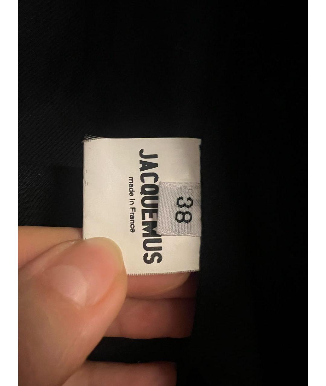 JACQUEMUS Черное шерстяное пальто, фото 6