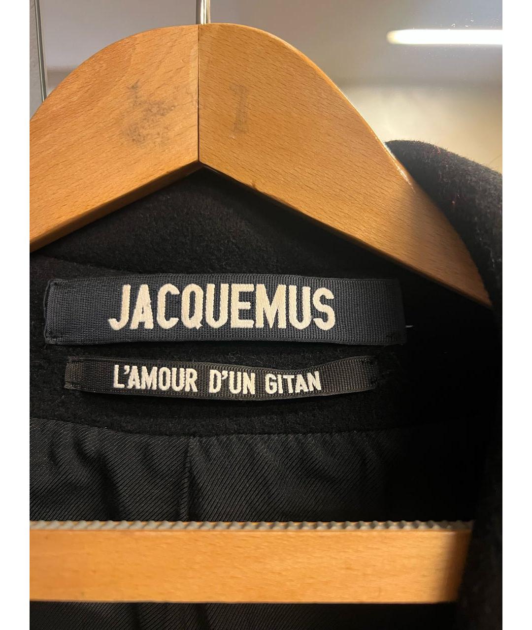 JACQUEMUS Черное шерстяное пальто, фото 3
