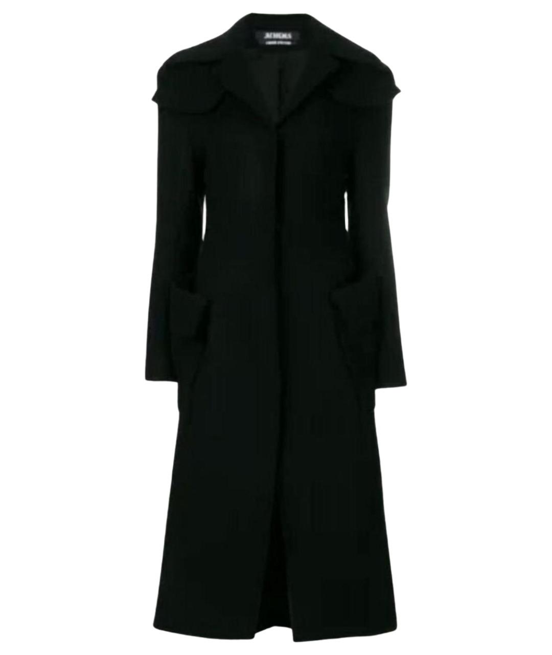 JACQUEMUS Черное шерстяное пальто, фото 1