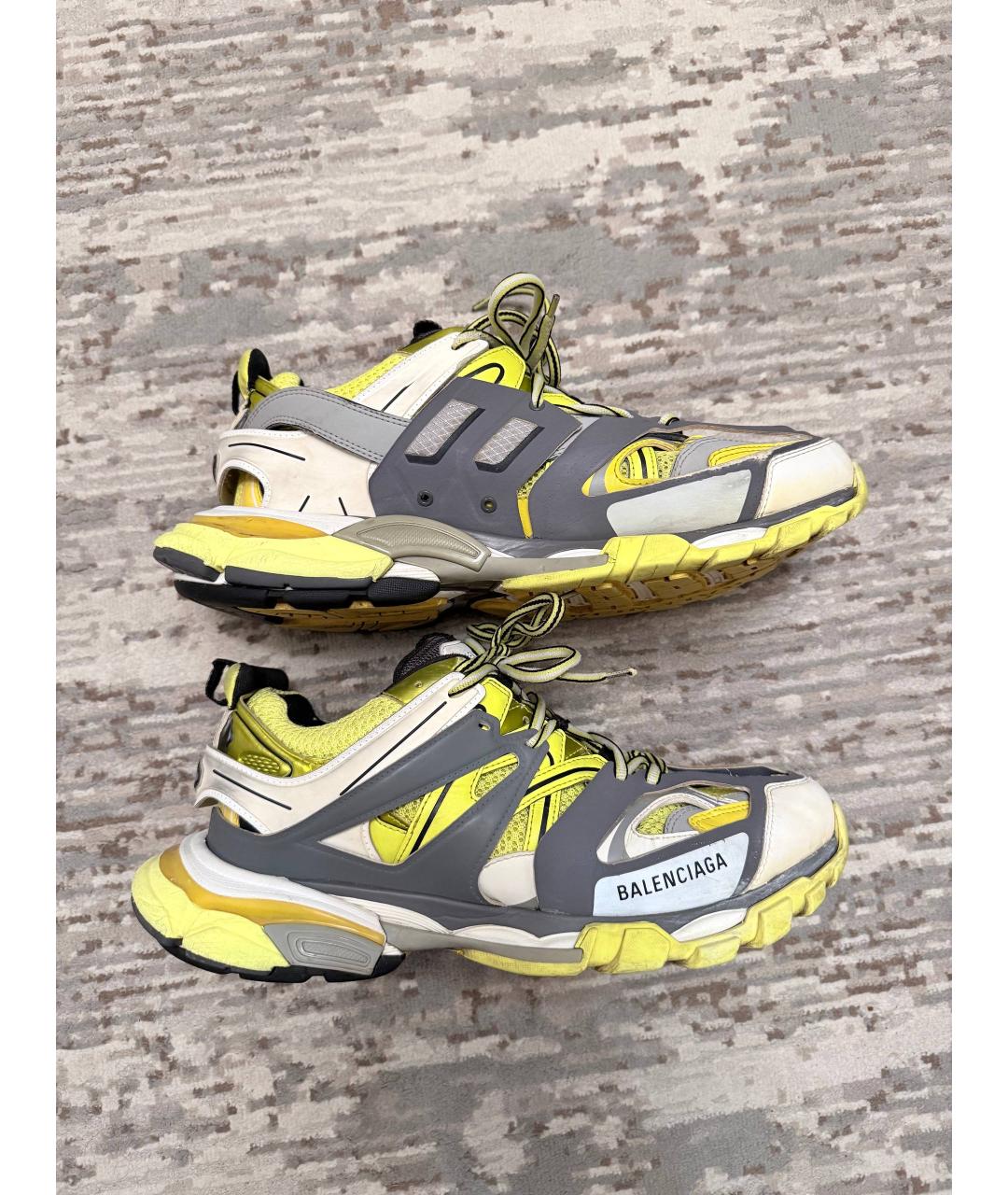 BALENCIAGA Желтые текстильные низкие кроссовки / кеды, фото 5