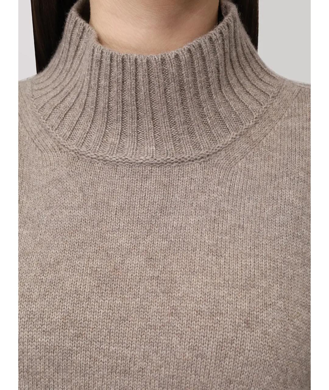 RINDI Коричневый кашемировый джемпер / свитер, фото 4
