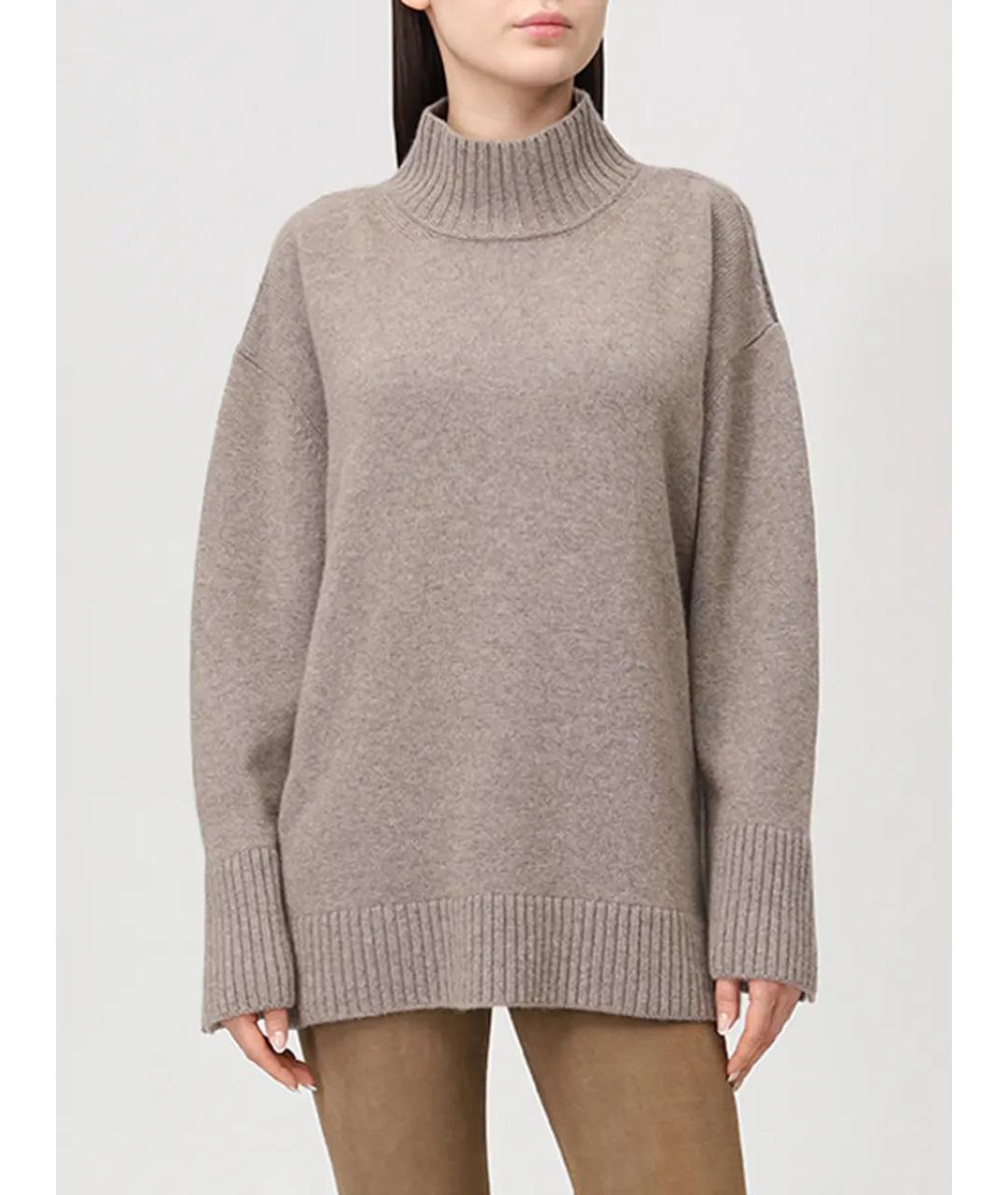 RINDI Коричневый кашемировый джемпер / свитер, фото 3