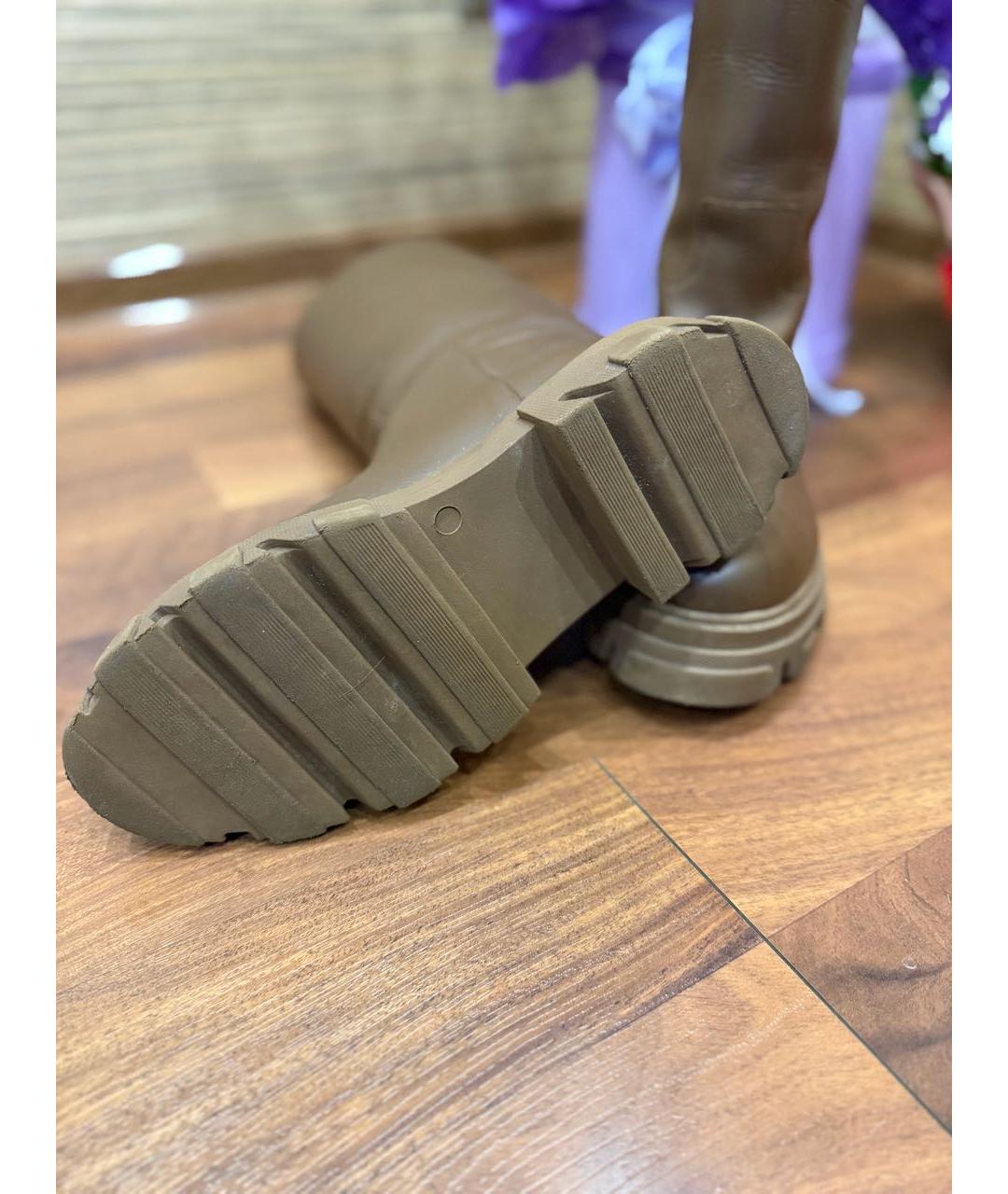 GIA COUTURE Коричневые кожаные сапоги, фото 3