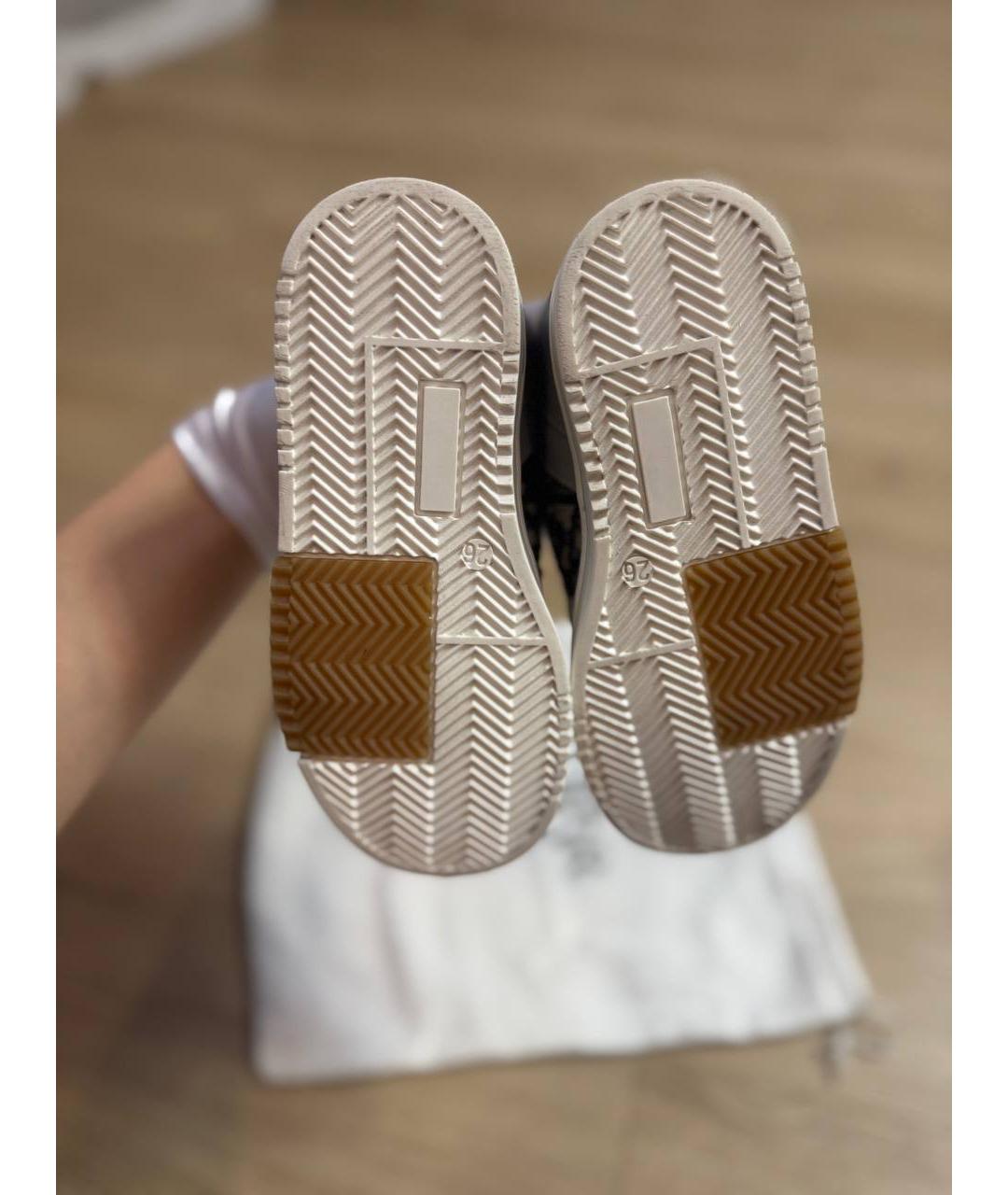 BABY DIOR Серые кожаные кеды, фото 5