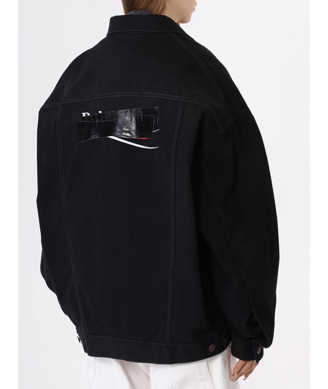BALENCIAGA Черная деним куртка, фото 3