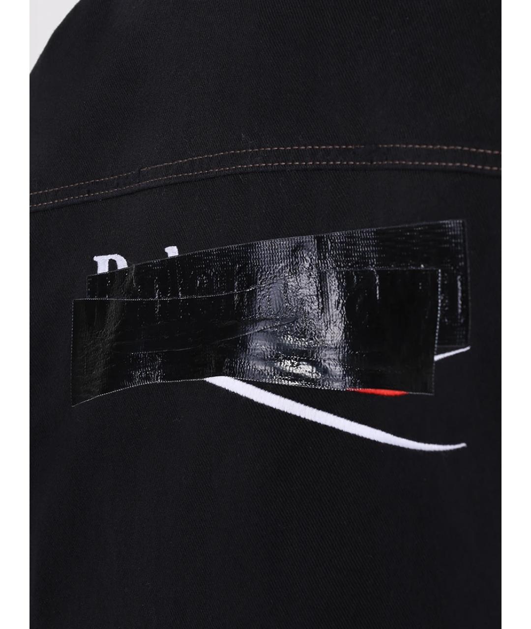 BALENCIAGA Черная деним куртка, фото 5