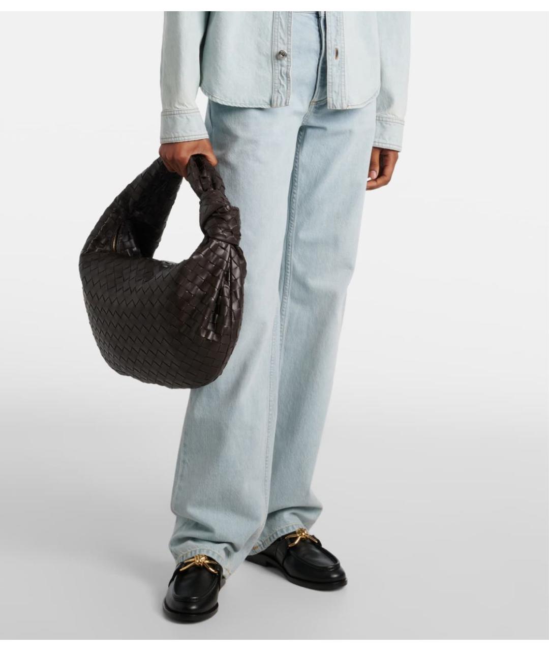 BOTTEGA VENETA Коричневая кожаная сумка тоут, фото 3