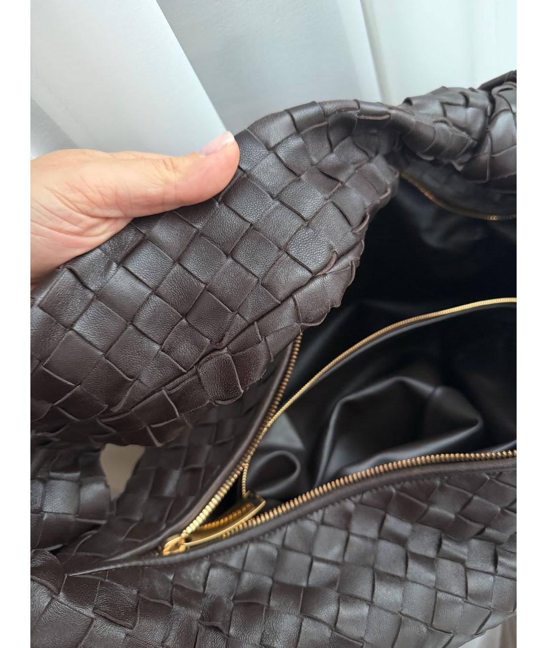 BOTTEGA VENETA Коричневая кожаная сумка тоут, фото 5