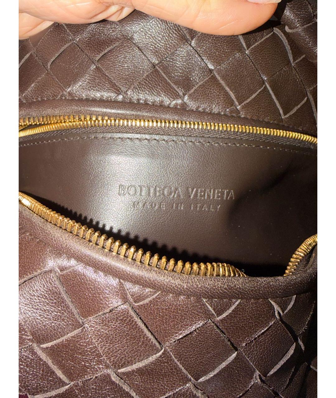 BOTTEGA VENETA Коричневая кожаная сумка тоут, фото 4
