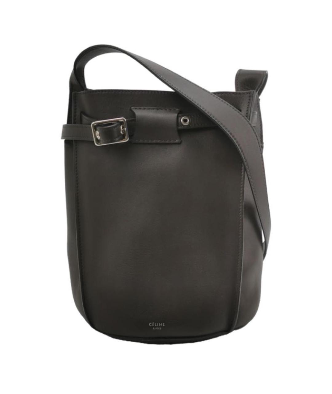 CELINE Черная кожаная сумка через плечо, фото 5