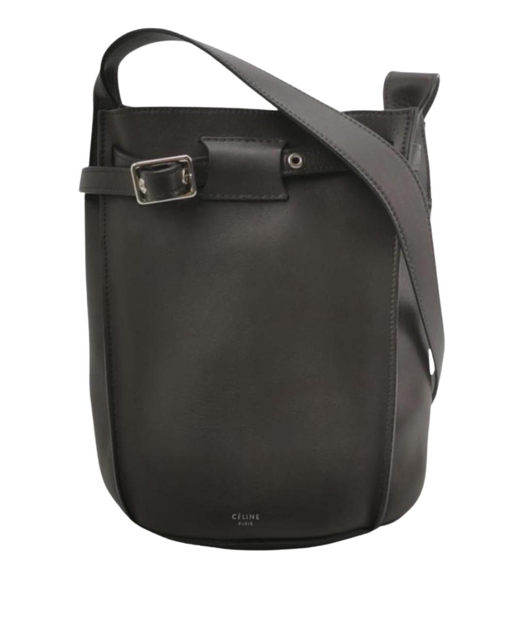 CELINE Черная кожаная сумка через плечо, фото 1