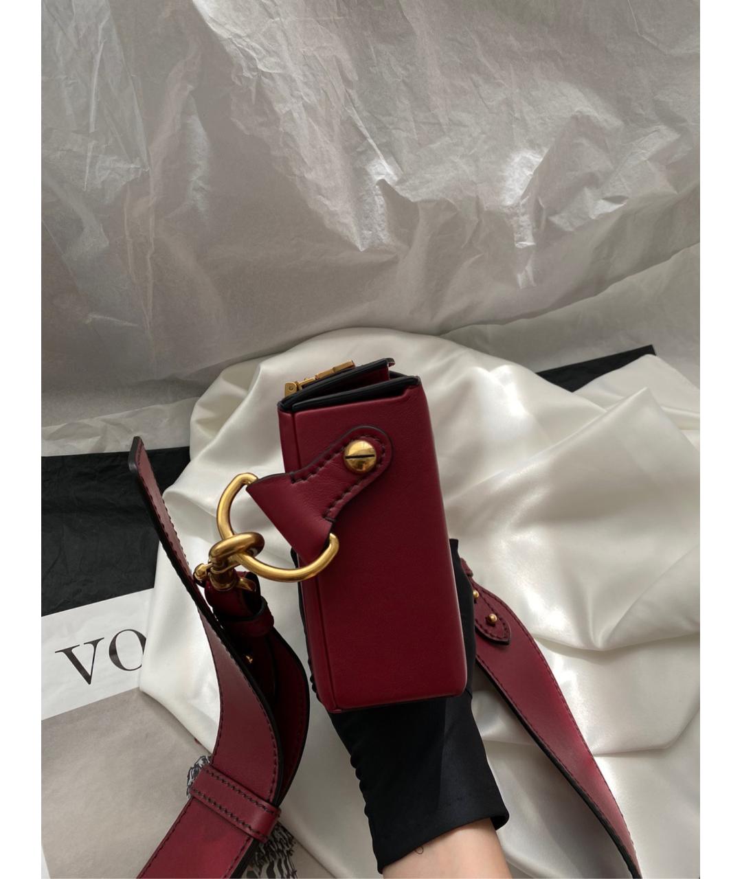 CHRISTIAN DIOR Красная кожаная сумка через плечо, фото 4