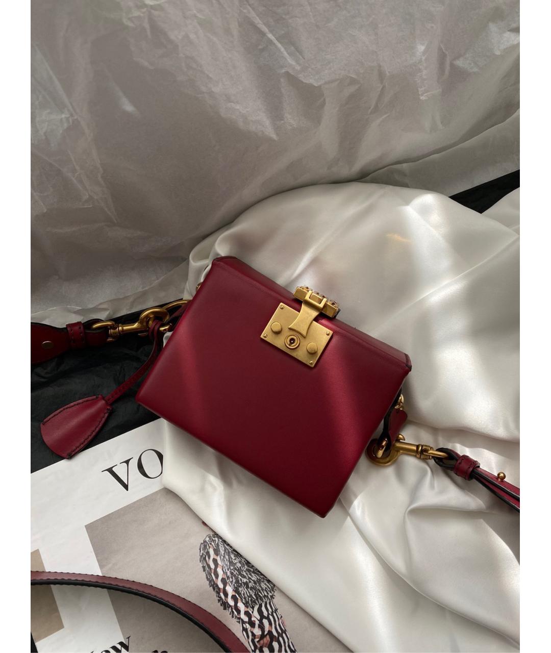 CHRISTIAN DIOR Красная кожаная сумка через плечо, фото 9