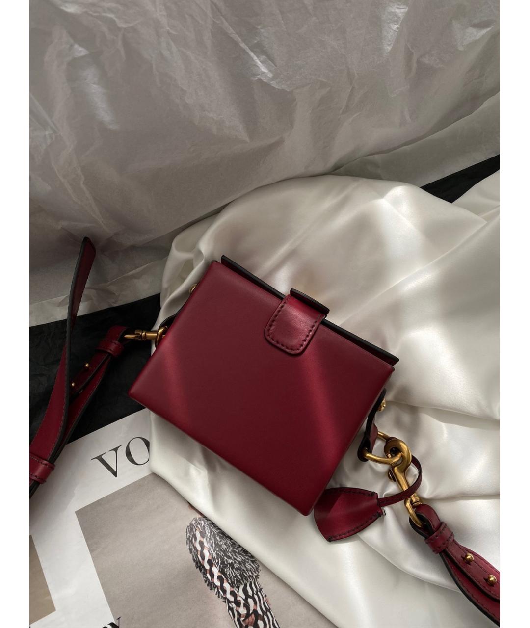 CHRISTIAN DIOR Красная кожаная сумка через плечо, фото 2