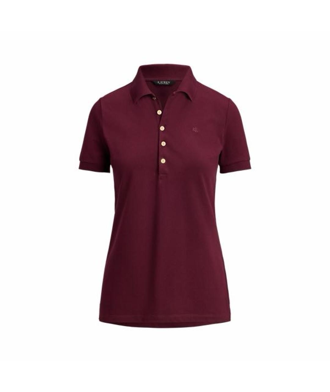 RALPH LAUREN COLLECTION Бордовая хлопко-эластановая майка, фото 6