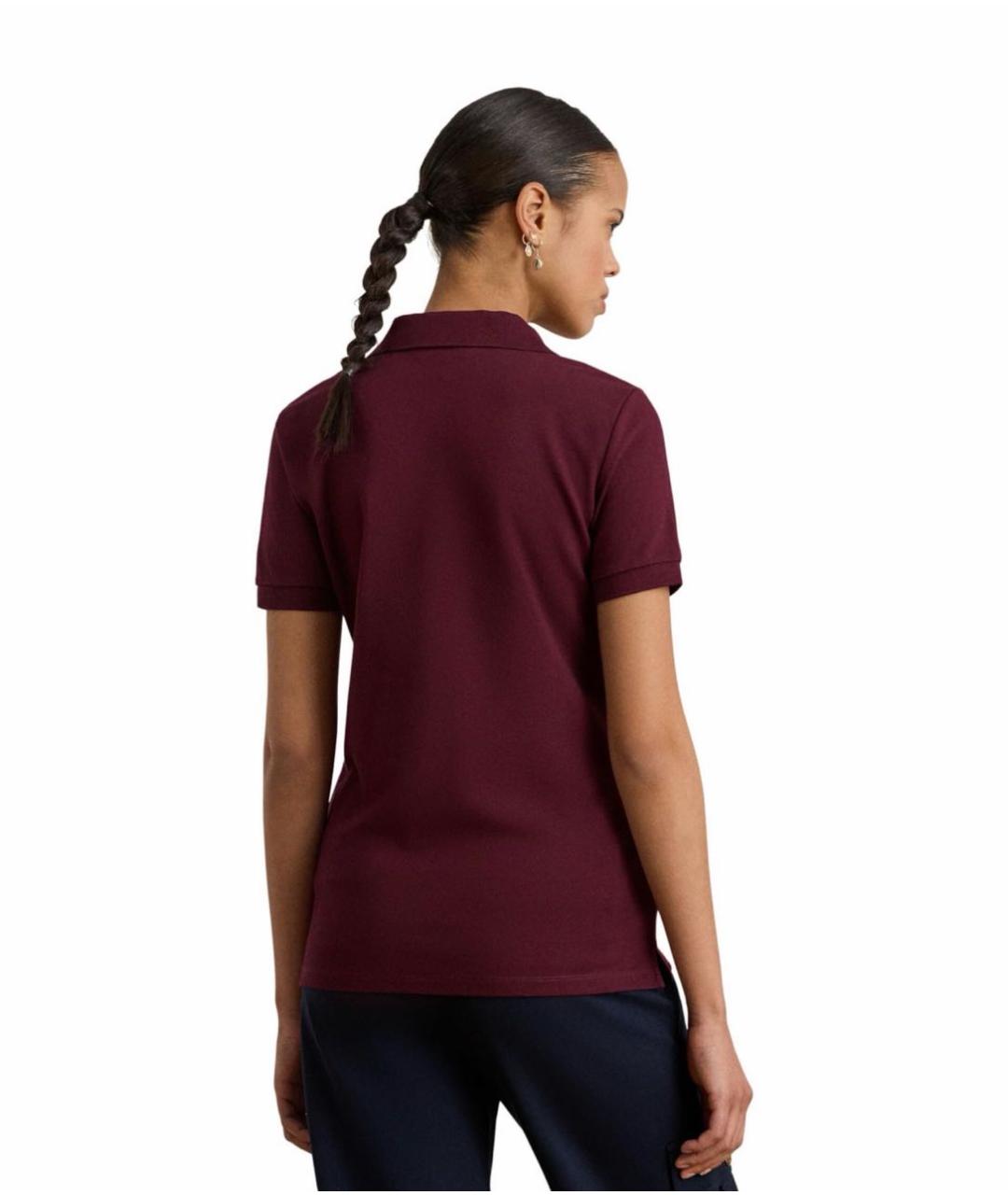 RALPH LAUREN COLLECTION Бордовая хлопко-эластановая майка, фото 2