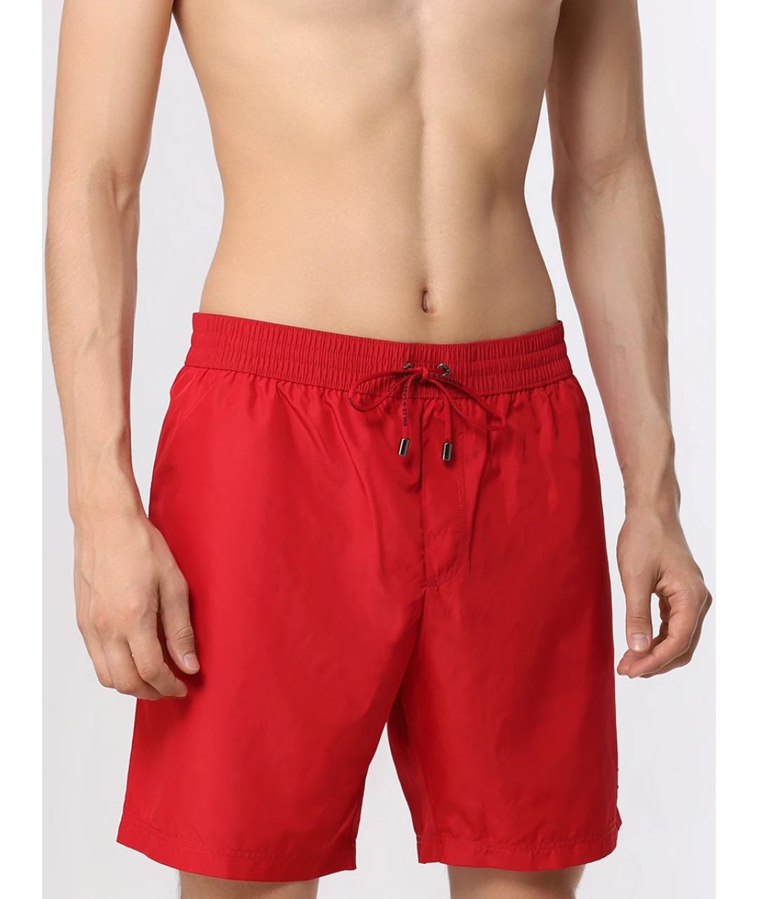 DOLCE&GABBANA Красные полиамидовые шорты, фото 2