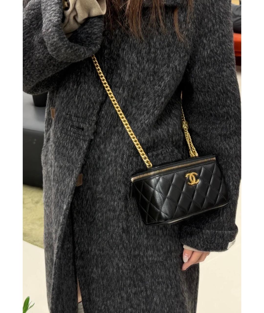 CHANEL Черная кожаная сумка через плечо, фото 9
