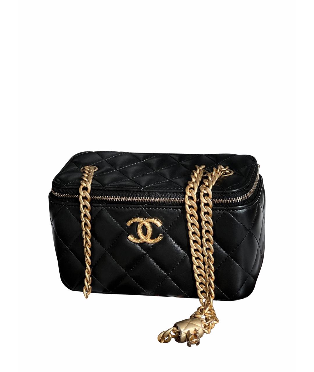 CHANEL Черная кожаная сумка через плечо, фото 1