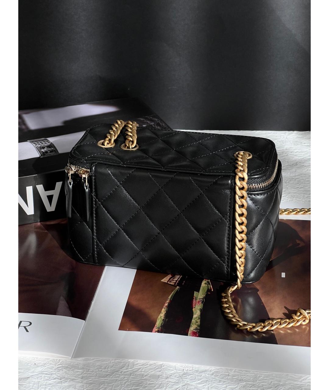 CHANEL Черная кожаная сумка через плечо, фото 2