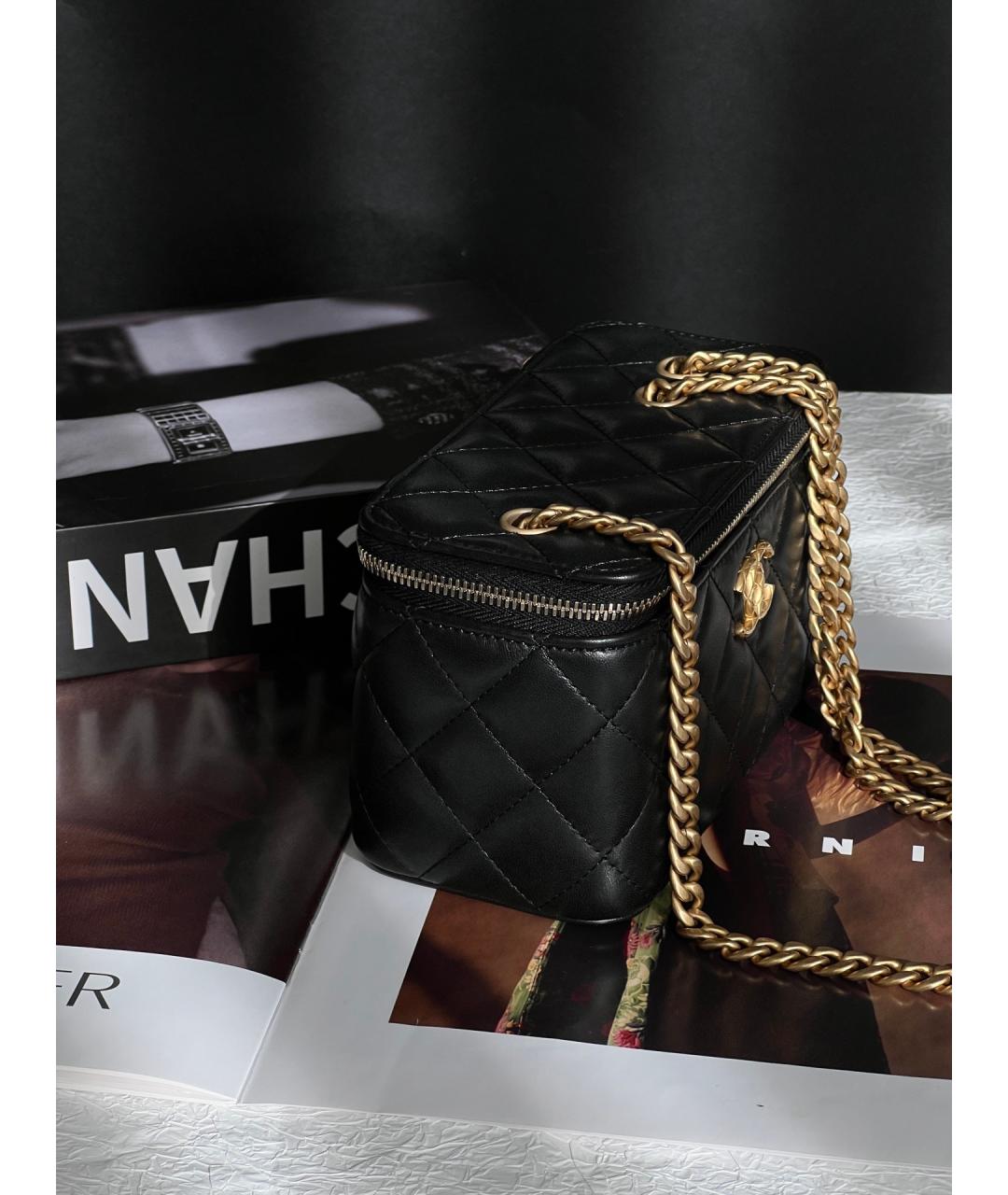 CHANEL Черная кожаная сумка через плечо, фото 4