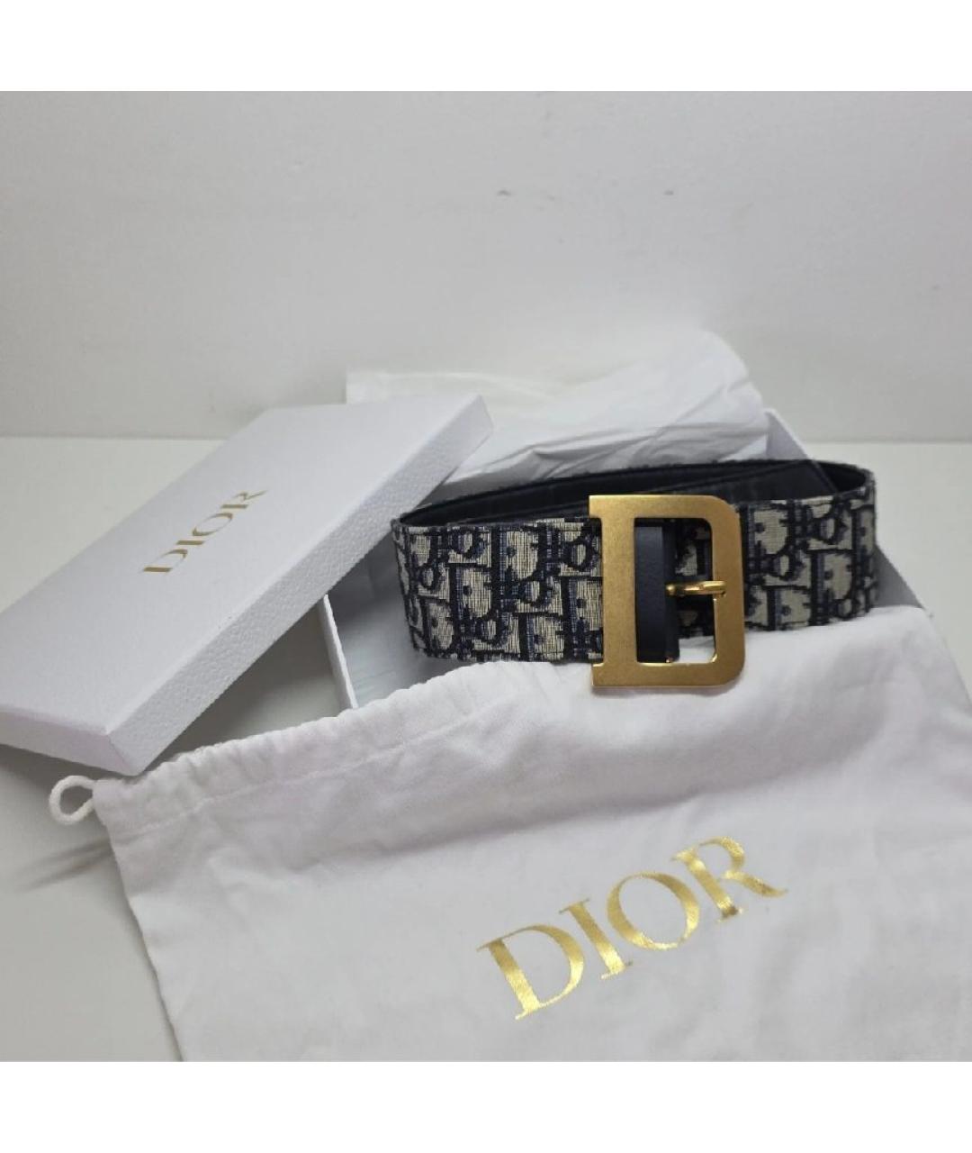 CHRISTIAN DIOR Темно-синий ремень, фото 7