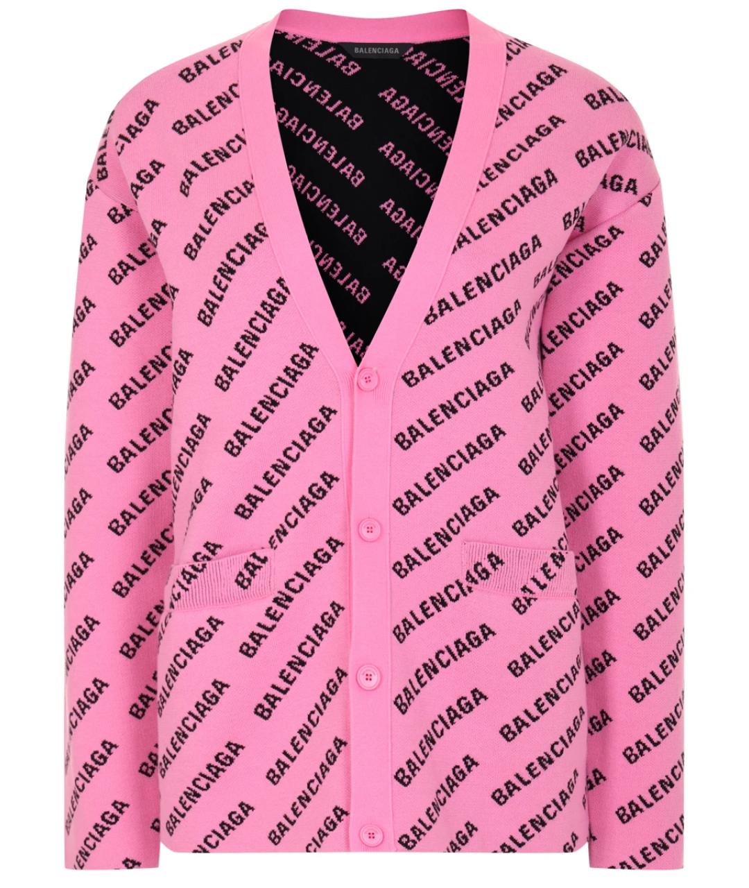 BALENCIAGA Розовый хлопковый кардиган, фото 1