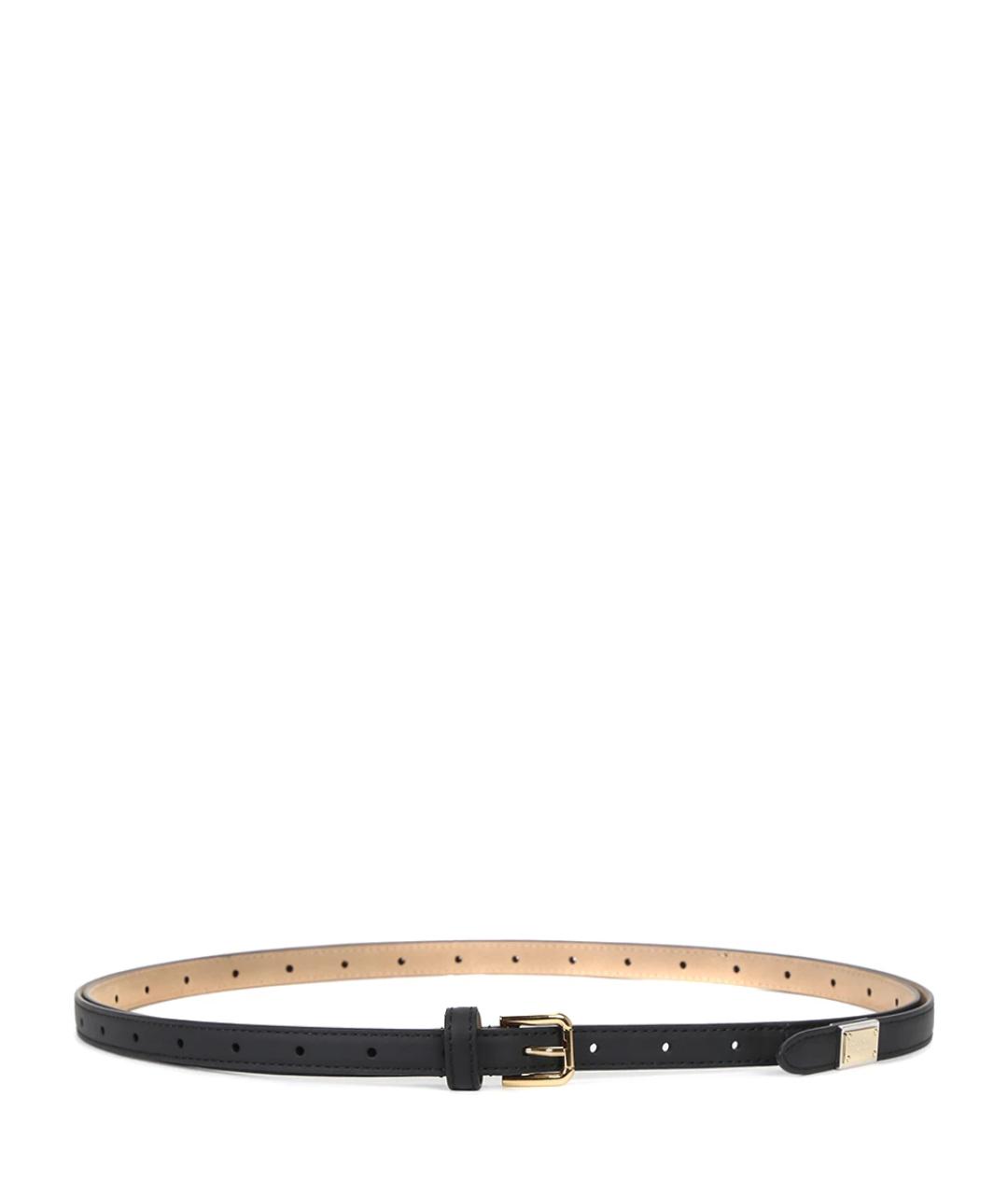 DOLCE&GABBANA Черный кожаный ремень, фото 2