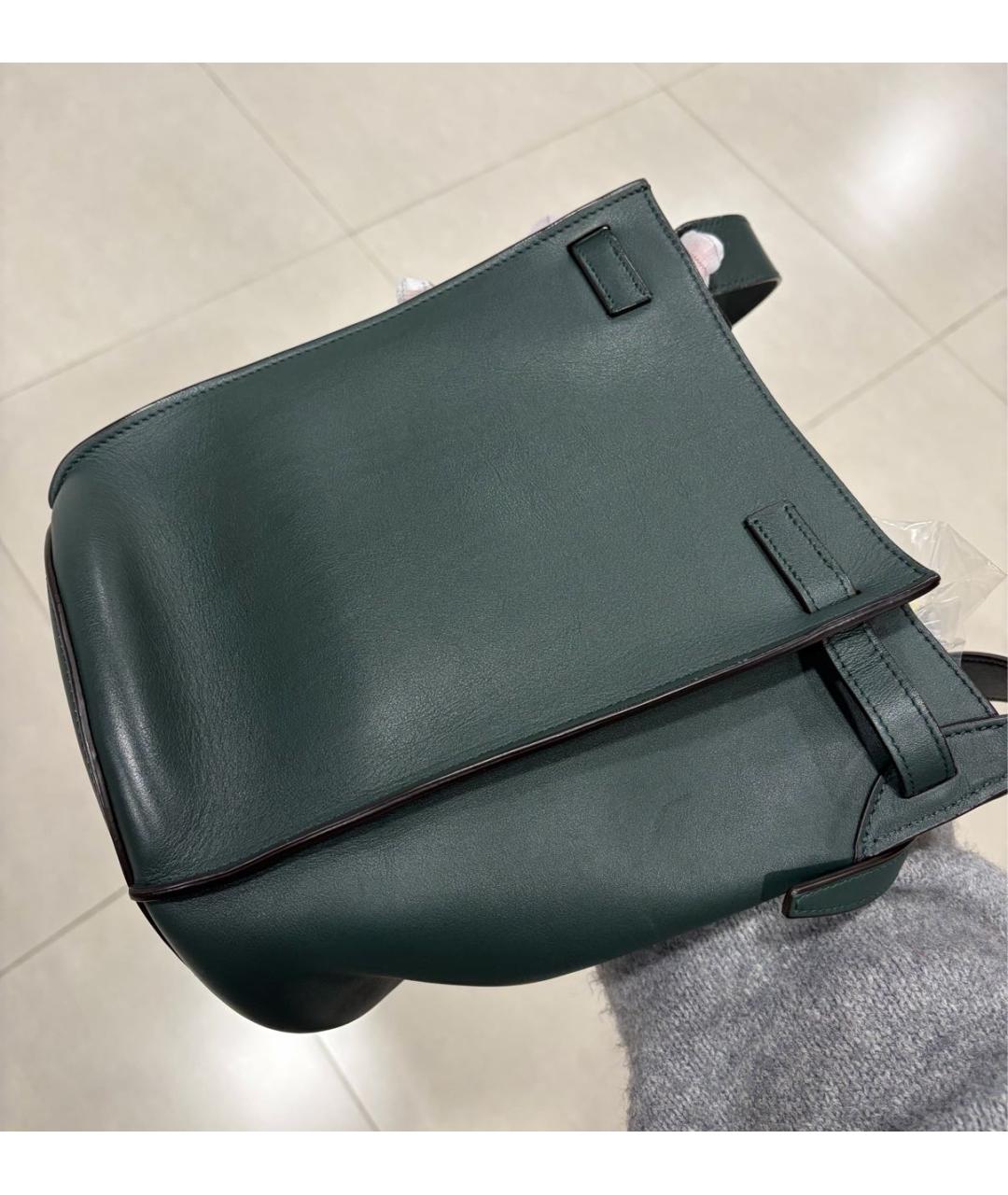 CELINE Зеленая кожаная сумка через плечо, фото 4